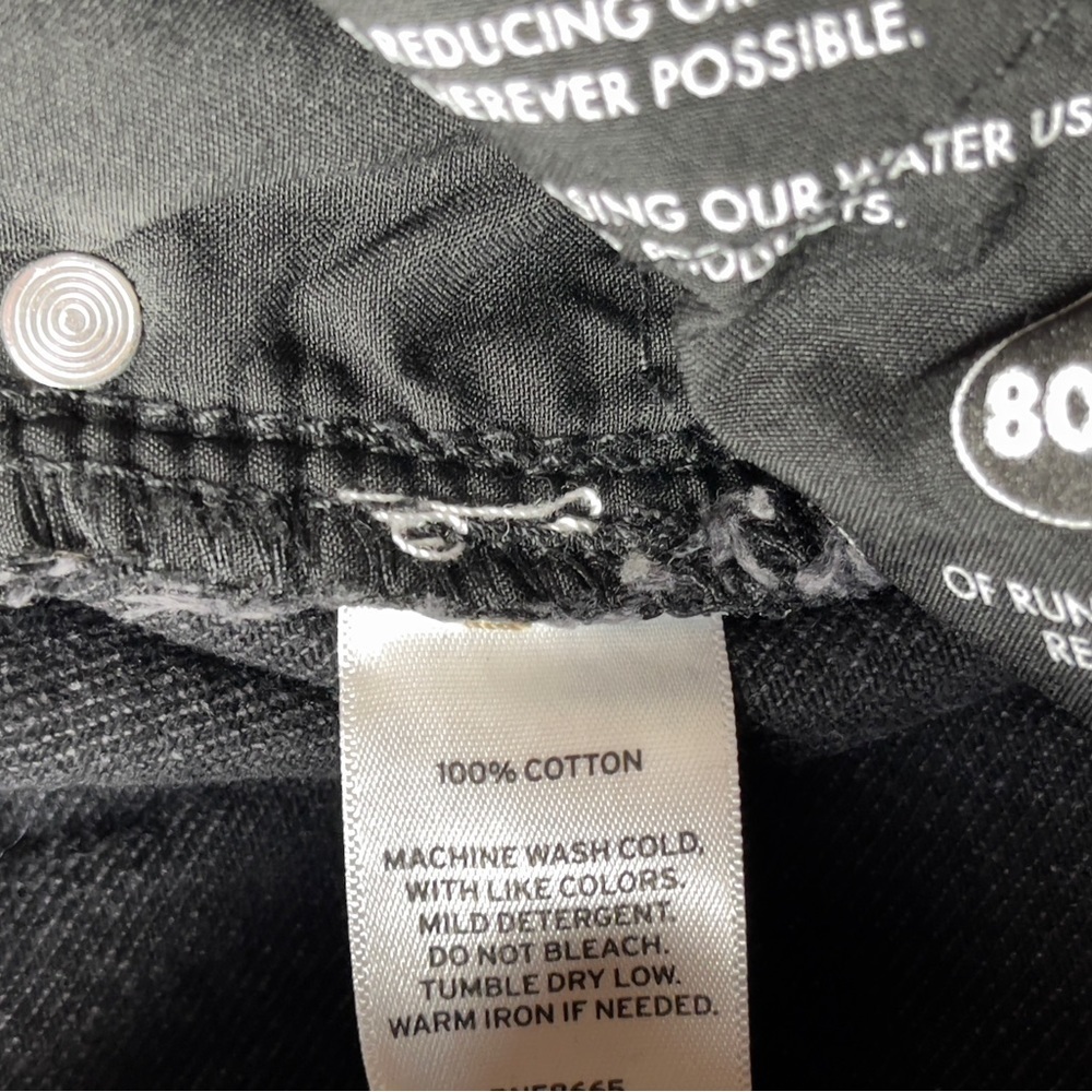 BP Women's Destroyed Wide Leg Jeans in Black Destroy Size 25 NWT - Picture 12 of 14